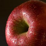 Wet red delicious apple, Guy Sagi, Raeford, Hoke County, North Carolina