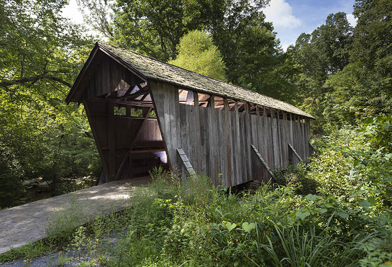 Pisgah covered bridge haunted, strobist photography, Guy J. Sagi, North Carolina haunted locations
